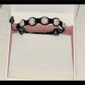 Iridescent Crystal Pull Chain Bracelet